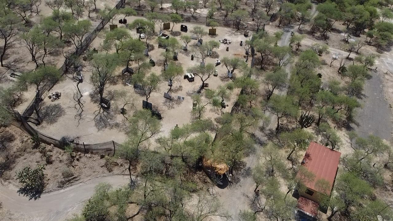 Gotcha — vista aérea del campo